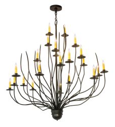 54"W Sycamore 22 Lt Chandelier