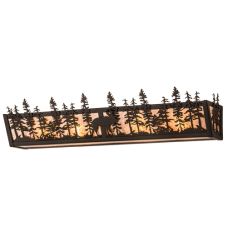 30"W Lone Moose Vanity Light
