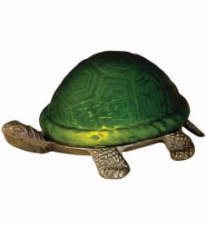 4"H Turtle Art Glass Accent Lamp