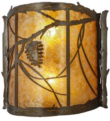 15"W Whispering Pines Wall Sconce