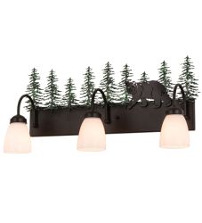 27"W Northwoods Lone Bear 3 Lt Vanity Light