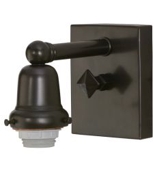 4"W Craftsman Brown On Brass 1 Lt Wall Sconce Hardware