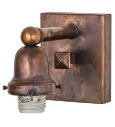 4"W Vintage Copper 1 Lt Wall Sconce Hardware