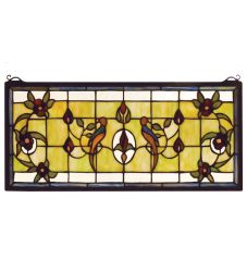 22"W X 10"H Lancaster Stained Glass Window