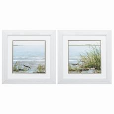 Afternoon On Shore Set of 2 Framed Beach Wall Art