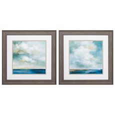 Cloudscape Set of 2 Framed Beach Wall Art