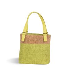 Linen Luxe Double Wine Bag, Celery