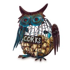 Metal Owl Wine Cork Caddy