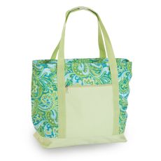 LIDO Two in One Cooler Bag, Green Paisley