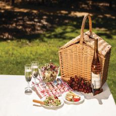 Piccadilly Basket -Red And White Plaid