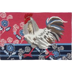 Patriotic Rooster Polyester Rug, 22 x 34 in.