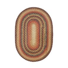 Homespice Decor 4' x 6' Oval Peppercorn Cotton Braided Rug