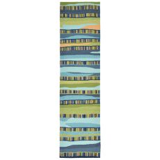Liora Manne Ravella Fiesta Indoor/Outdoor Rug - Blue, 24" By 8'