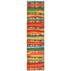 Liora Manne Ravella Fiesta Indoor/Outdoor Rug - Red, 24" By 8'