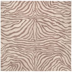 Liora Manne Ravella Zebra Indoor/Outdoor Rug - Brown, 8' By 8'