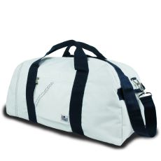 Newport Large Square Duffel - White And Blue