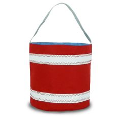 Nautical Stripe Bucket Bag - Red And White