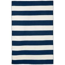 Liora Manne Sorrento Rugby Stripe Indoor/Outdoor Rug - Navy, 42" By 66"