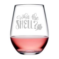 What the Shell? Tritan Stemless Wine Tumblers, S/4