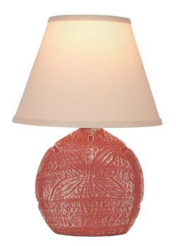WEATHERED CORAL SAND DOLLAR ACCENT LAMP - 18"