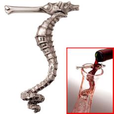 Sea Horse Pewter Decanter Aerator