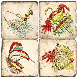 Florida Life Marble Coasters