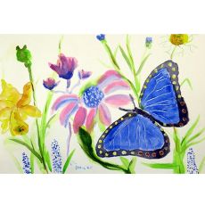 Betsy's Blue Morpho Outdoor Wall Hanging 24x30