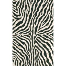 Liora Manne Visions I Zebra Indoor/Outdoor Rug Black 5'X8'