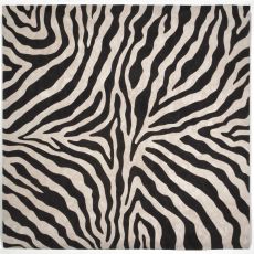 Liora Manne Visions I Zebra Indoor/Outdoor Rug Black 8' Sq