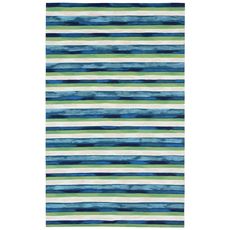 Liora Manne Visions II Painted Stripes Indoor/Outdoor Rug Cool 8'x10'