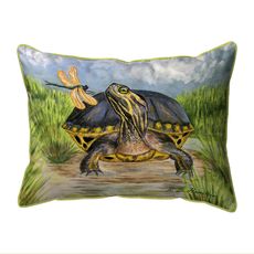 Dragonfly to Turtle Extra Large Zippered Indoor/Outdoor Pillow 20x24