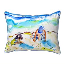 Playing in Sand Extra Large Zippered Pillow 20x24
