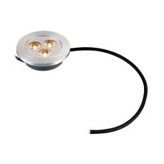 Alpha Collection 3 Light Recessed Led Light In Brushed Alumium