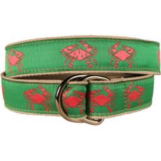 Belted Crab Pink D Ring Belt