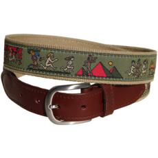 History Of Streaking Leather Tab Belt