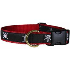 Pirate Flags Midnight 1" Dog Collar