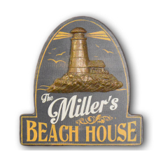Beach House Wall Sign Personalized