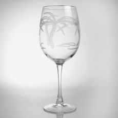 Palm Tree Large AP Wine Glass 18oz Set of 4