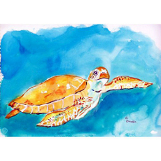 Brown Sea Turtle Door Mat