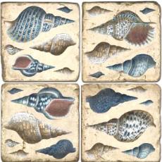 Shell Italian Marble Coasters