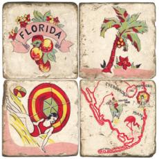 Vintage Florida Coasters S/4