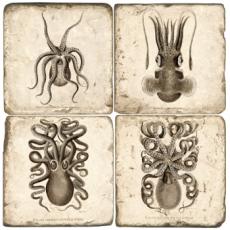 Octopus Italian Marble Coasters