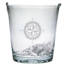 Compass Etched Ice Bucket
