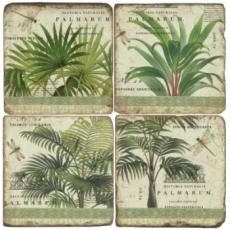 Palm Leaves Coasters S/4