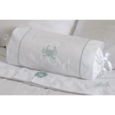 Aqua Crab Bolster Bed Pillow