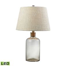 Clear Glass Bottle Led Table Lamp With Cork Neck