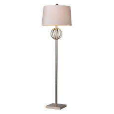 Donora Floor Lamp In Silver Leaf With Milano Off White Shade