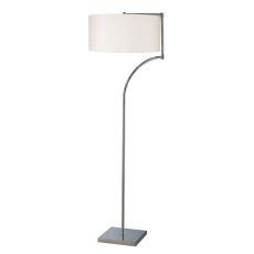 Lancaster Floor Lamp In Chrome With Milano Pure White Shade