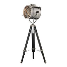Curzon Adjustable Floor Lamp In Chrome And Black