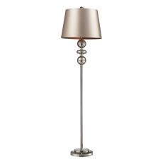 Hollis Floor Lamp In Antique Mercury Glass And Polished Nickel